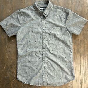 MOLOKAI SURF CO.™️ Men's Size M Gray Anchor  Button Short Sleeve Shirt